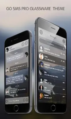 GO SMS GLASSWARE THEME android App screenshot 4